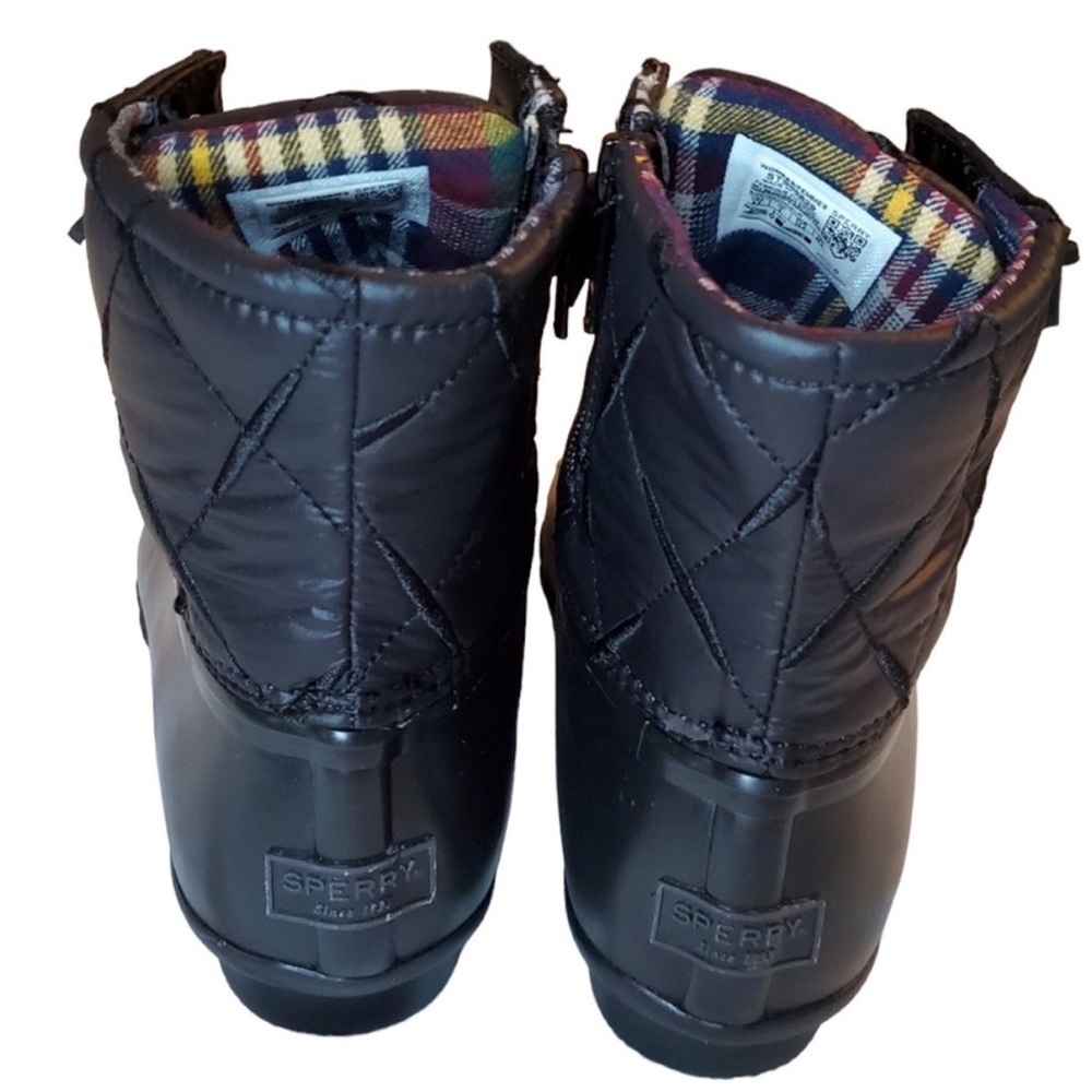 Sperry Women's Quilted Black Rain Boots - Picture 9 of 10